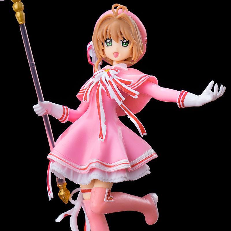 22CM Anime Card Captor Sakura Clear Card-hen Kinomoto Sakura Figure Standing Model Toy Gift Collection Action Figure Doll