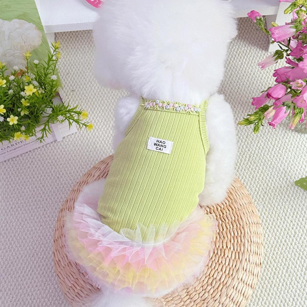 Haustier-Prinzessin-Kleid: Frühlings-/Sommer-Puff-Tüllrock für Katzen & kleine Hunde