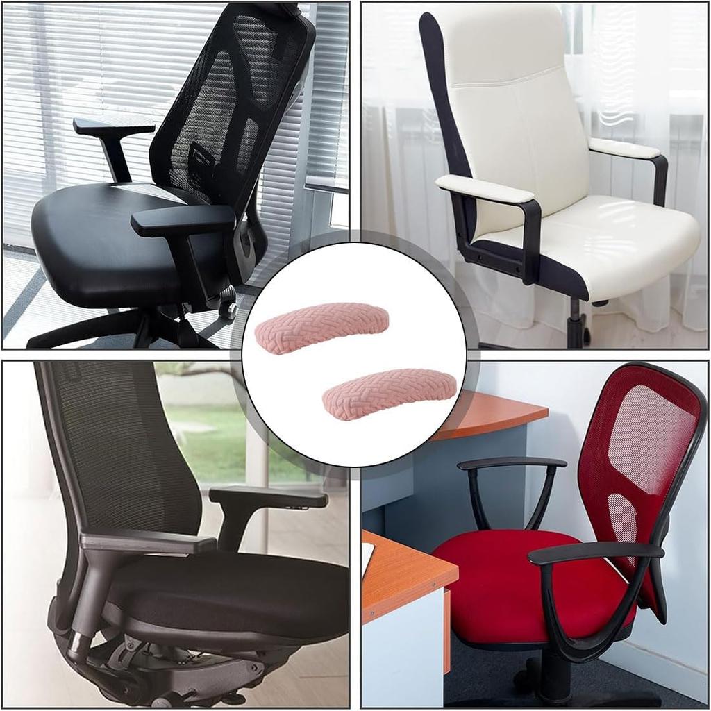 1 Pair Office Chair Armrest Covers Stretch Jacquard Computer Chair Arm Pad Covers Removable Arm Slipcovers Protectors for Office Computer, Desk,