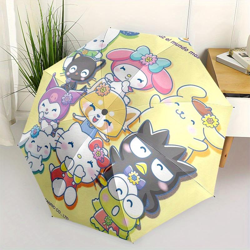 

1pc Sanrio Characters Circular Artwork Umbrella with Plastic Handle,Suitable for All Seasons Home Travel Outdoor UmbrellaSanlio312