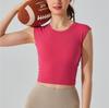 Sports Yoga T-shirt Integrated Cup Beautiful Back Personalized Backless Sexy Sleeveless Nude Skin-friendly Quick-drying Yoga Clothes