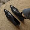 Women Pointed Short Boots 2026 Autumn Retro Korean Fashion Solid Colour Non-slip High Heels Thick Heel Comfort Ankle Boots