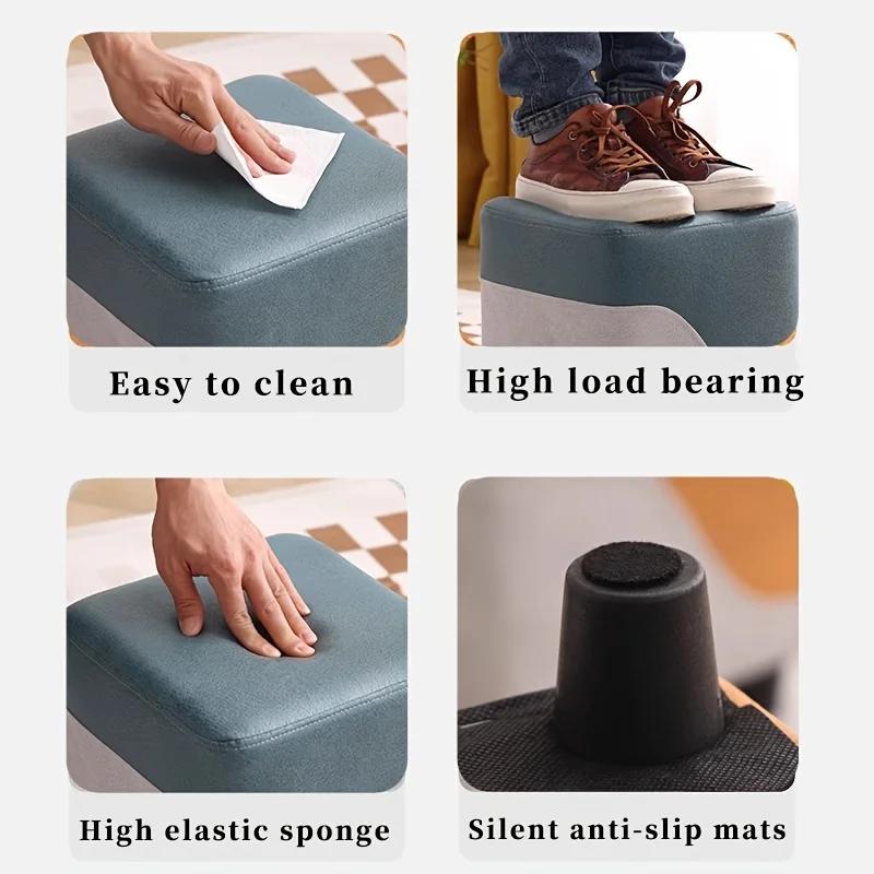 Small Stool, Low Stool, Light Luxury Coffee Table Stool for Home Living Room, Sofa Stool Doorway Shoe Changing Stool Bench
