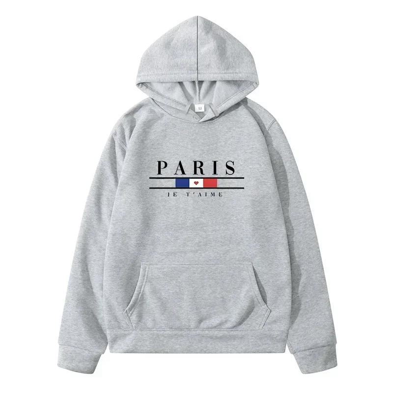 2025 Paris Hip-hop Street Casual Printed Women's Hoodie Fashionable Hoodie Loose New Sweatshirt Warm Autumn Clothing