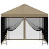 Garden Pavilion with Side Walls 3 X 3 M Beige