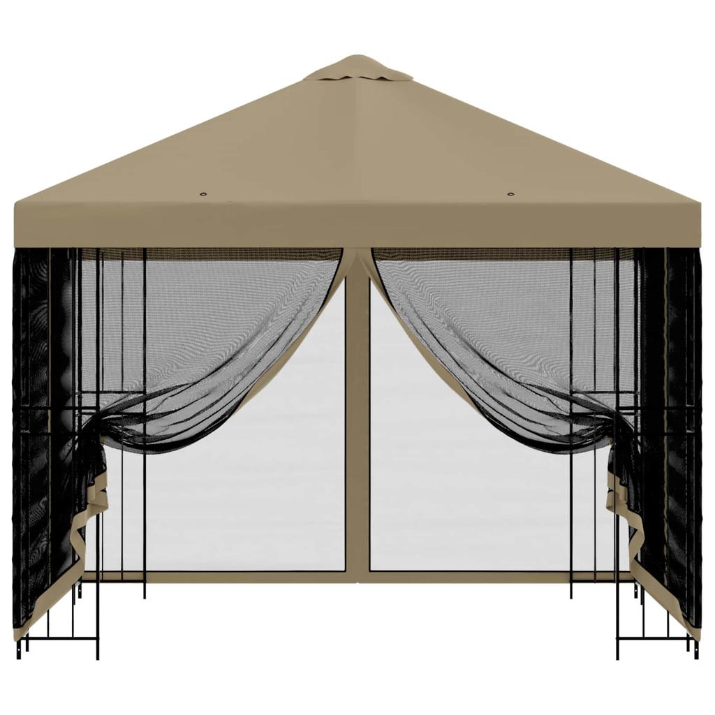 Garden Pavilion with Side Walls 3 X 3 M Beige