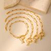 Stainless Steel 18K Gold Fashion Small Square Chain Bubble Buckle Copper Material 26 Letter Bracelet Br-2167