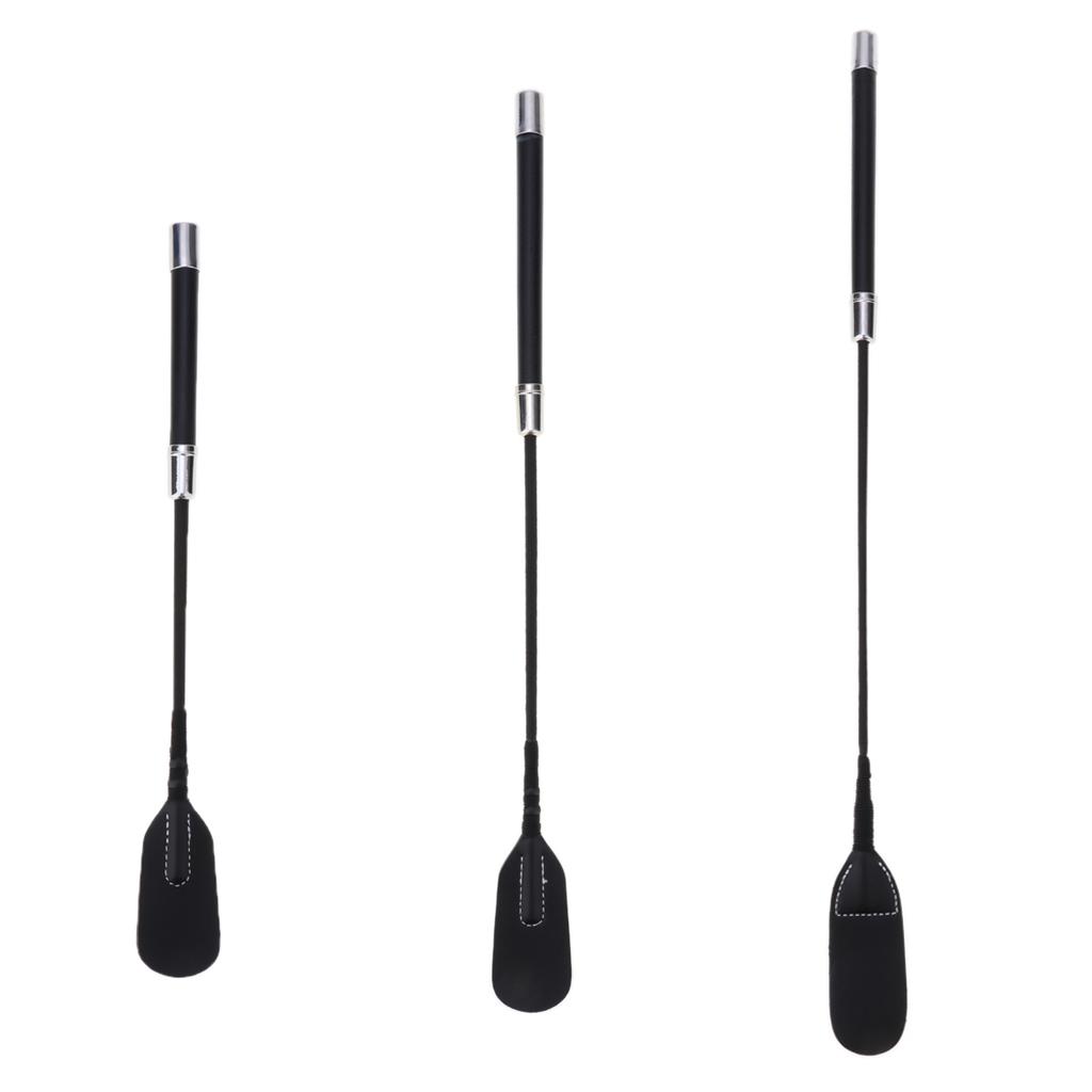 Black Riding Crop Straight Leather Restraint Cosplay Supplies