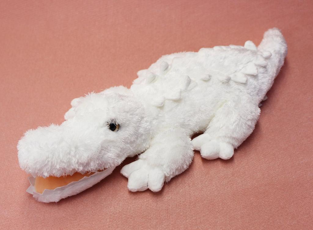 Fluffy Crocodile Large White