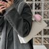 French Baguette Bag Retro Shoulder Bag for Women, Top Handle Crossbody Bag with Lock Closure & Zipper, Urban Minimalist Leather Purse 28*9*10cm