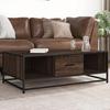 VidaXL Coffee Table Brown Oak 100x57x35cm Engineered Wood and Metal, Side Table, Living Room Table, Side Table, 848763