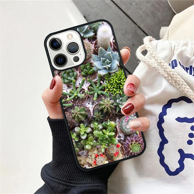 Cactus Plants Succulents Phone Case Cover For iPhone 17 Air 15 16 14 13 12 Pro Max 11 Pro Max Plus Coque Shell