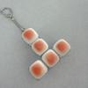 New Simulation Bread Key Decompression Light Key Chain Creative Mechanical Keyboard Button Decompression Fingertip Sensory Toys