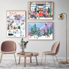 Weihnachten Schneemänner Singende Tänzerin Saisonale Wand Kunst Leinwand Malerei Nordic Poster Und Drucke Rentier Bilder Room Home Decor