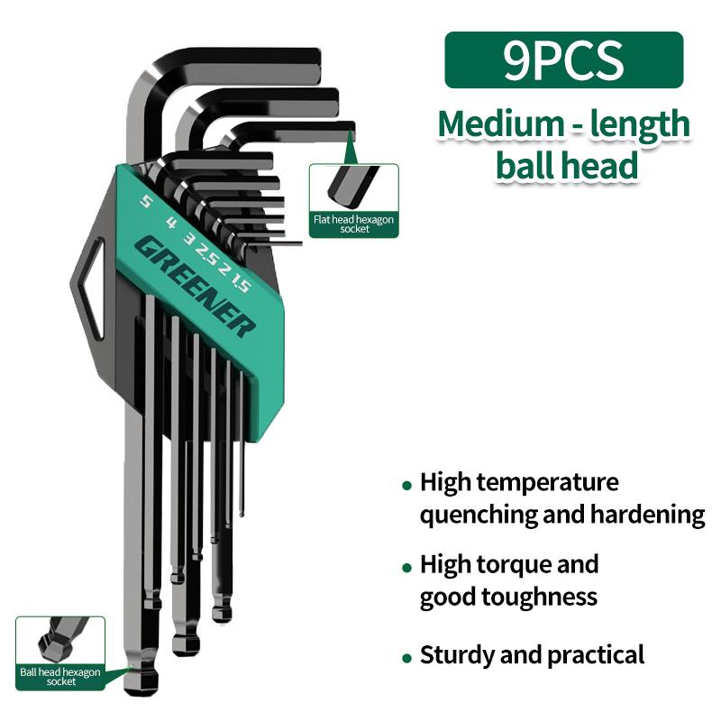 GREENERY Highstrength Allen Key Hex Wrench Set MultiSize Hexagon Spanner Metric Wrench L Type Hex Key For Socket Screws