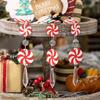 Set of 15 Elegant Christmas Tree Hanging Pendant Festival Candy Cane Cone Hanging Charm for Christmas Tree Decoration