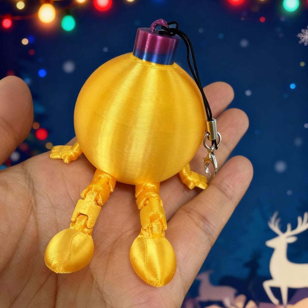 Christmas Decoration Small Ball Human Joint Movable Pendant Can Be Hung As A Whole Pendant, Holiday Celebration Gift