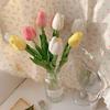 5/10pcs PU Tulip Simulation Flower Artificial Flowers Fake Tulips Real Touch Flower Arrangement Bouquet for Home Wedding Decor
