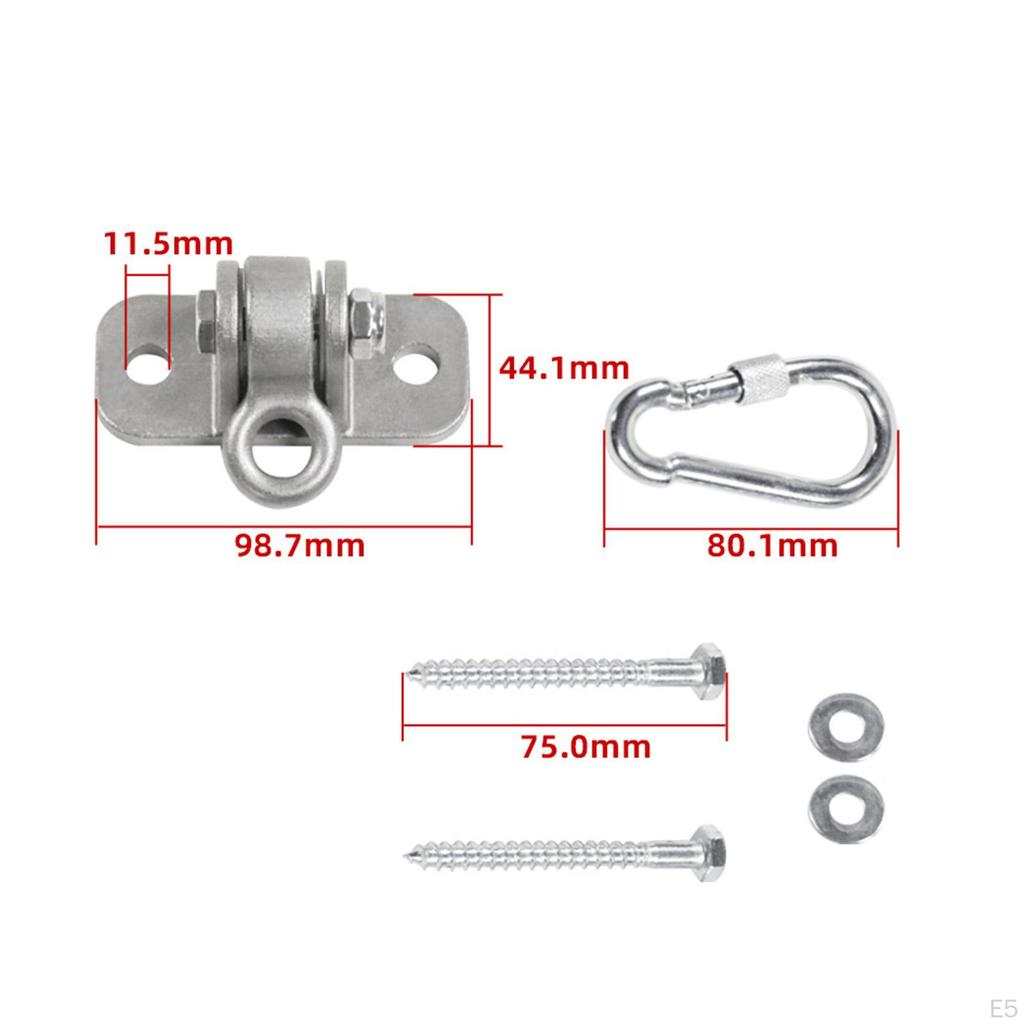 Durable Swivel Hook Set for Hanging Hammocks and Yoga Silks