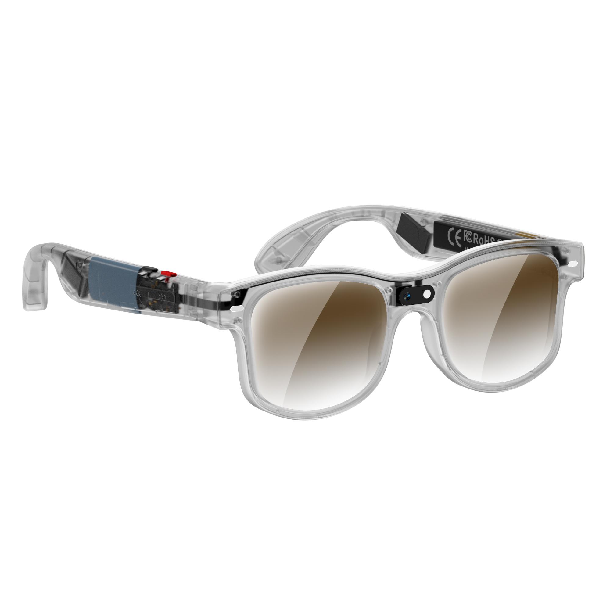 

AIMB-G3 Розумні AI Окуляри Bluetooth Дзвінок Камера Відео Захист від Синього Світла Лінзи, що Змінюють Колір Інтелектуальні Окуляри Вулична Фотографія Модні Прості Окуляри 3pairs of lenses прозорий