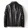 2025 Autumn Genuine Leather Men's Cowhide Waxed Jacket Business Outerwear