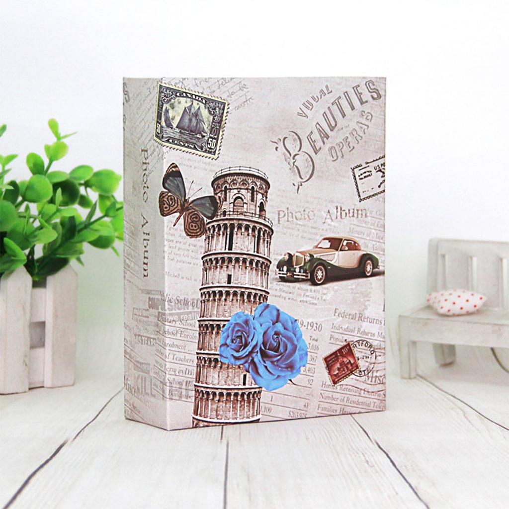 6 Inch Photo Album 100 Sheets Creative Retro Style Scrapbook for Polaroid Pictures Couple and Kids Memory Book