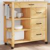 VidaXL Kitchen Trolley MONZA 84x40x90 Cm Solid Pine Wood 376112