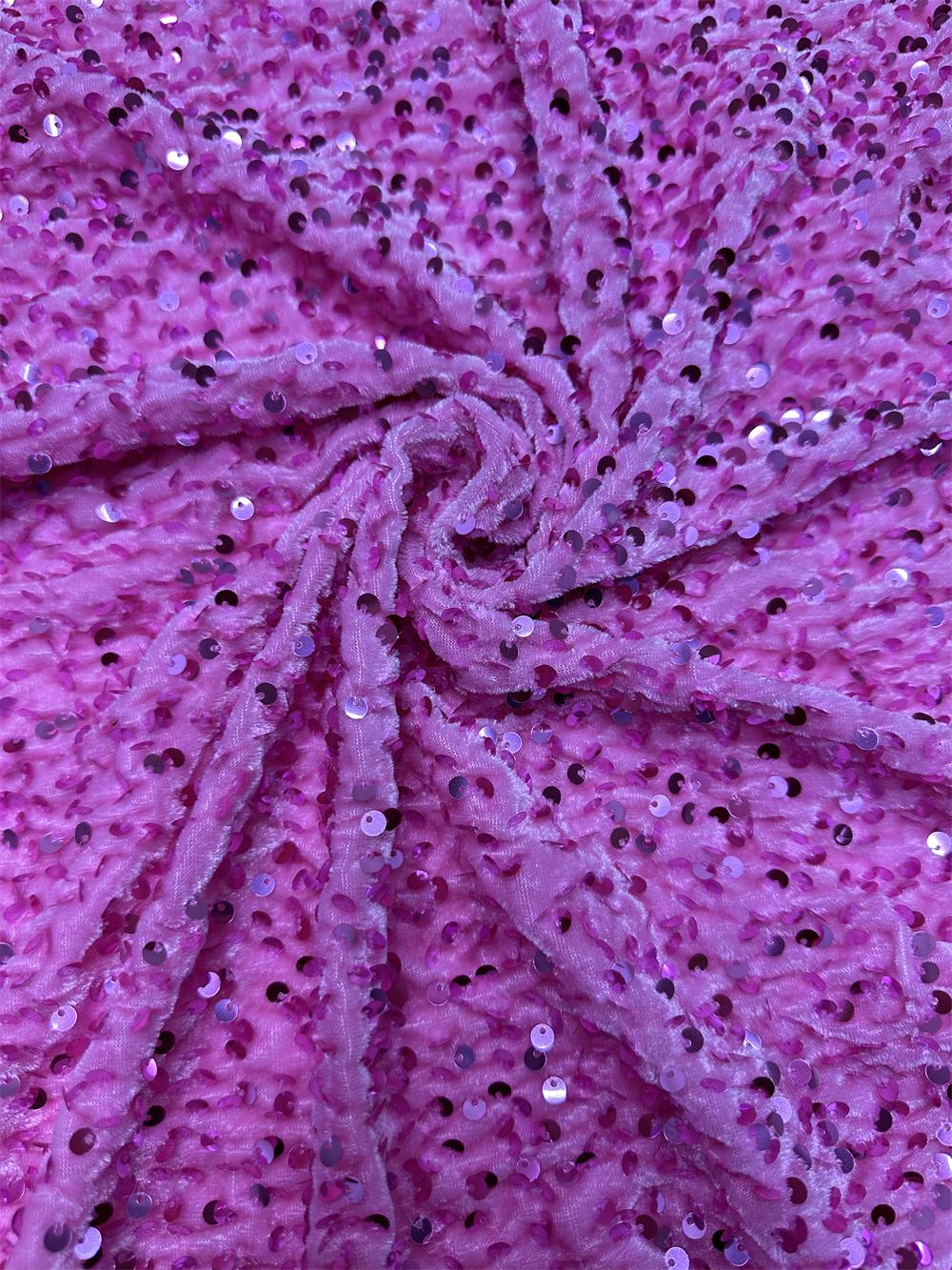 

African Velvet Lace Fabric 5 Yards Nigerian Sequins Lace Fabric for Sewing Wedding Luxury Dress French Sequins Material Women 3 YARDS&120cm