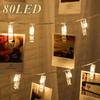LED Light String with Clip Can Hang Small Card Postcard, New Year, Christmas Anniversary, Picture Decoration, Studio Wall Light String