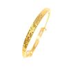 Flashy Gold-Plated 6mm Push-Pull Crushed Ice Bangle Bracelet for Women