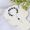 Elegant Crucifix Charm Bracelet Religious Symbol Jewelry Alloy Design Wristband For Daily Wear Secure Lock Clasp