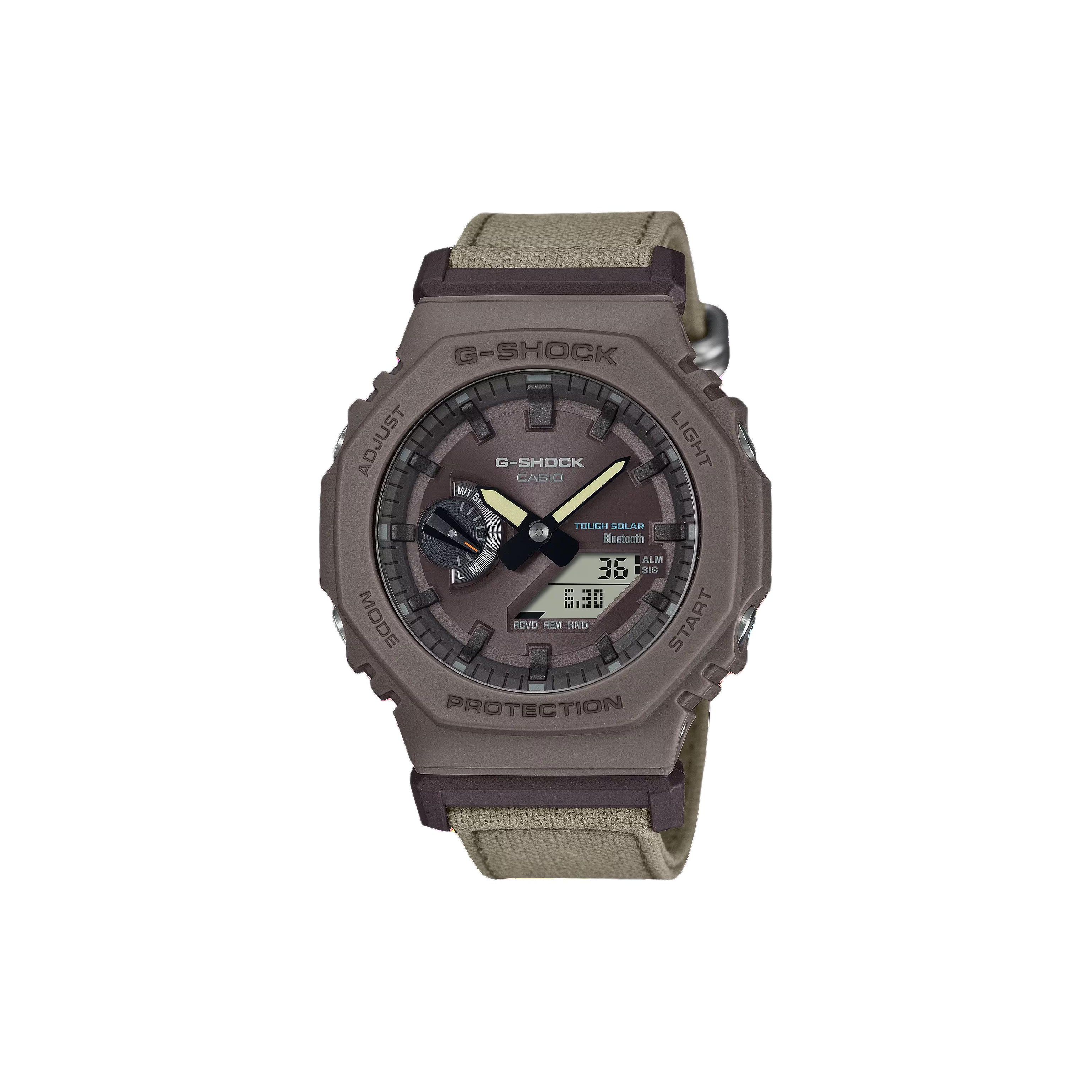 

Casio 200 M Waterproof Quartz Movement Cotton Strap Watch Unisex Watches Gray GA-B2100CT-5AJF Gray Dial