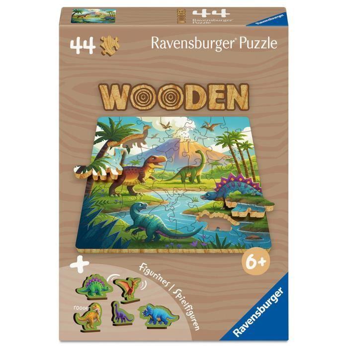 Les dinosaures - Puzzle bois 44 pièces