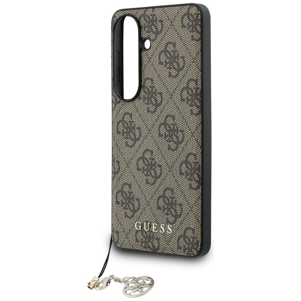 Guess 4G Classic Logo Charm MagSafe Case for Samsung Galaxy S26 Brown