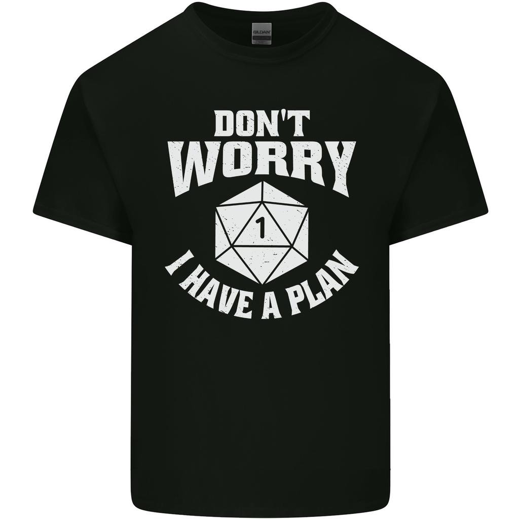 26 RPG Maak je geen zorgen Ik heb een plan Rollenspellen Mannen Licht Katoenen T-shirt Unisex T-shirt