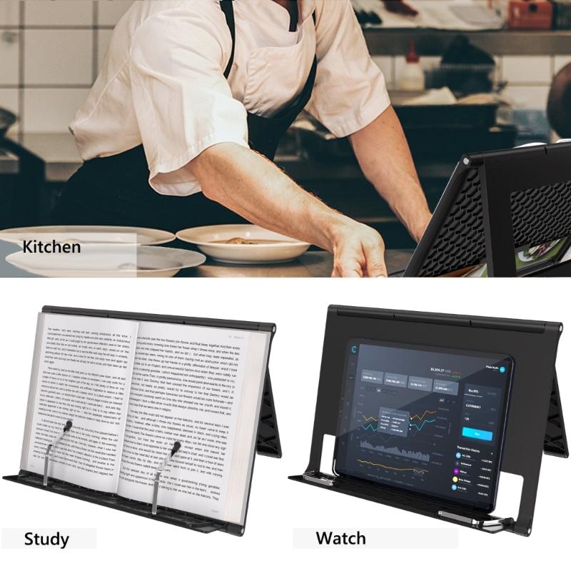 Tablet Stand for Desk Ergonomic Foldable Computer Stand Adjustable Height Stand for Collaborative Work Easy Storage