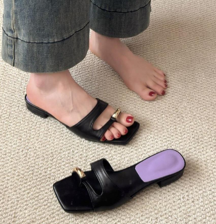 

Fashion Fashion Round Toe Women Slippers Sandal Summer Ladies Slides Shoes Pantuflas Mujer Tongs Femme Chanclas Women Leather Flip Flops 35 чёрный