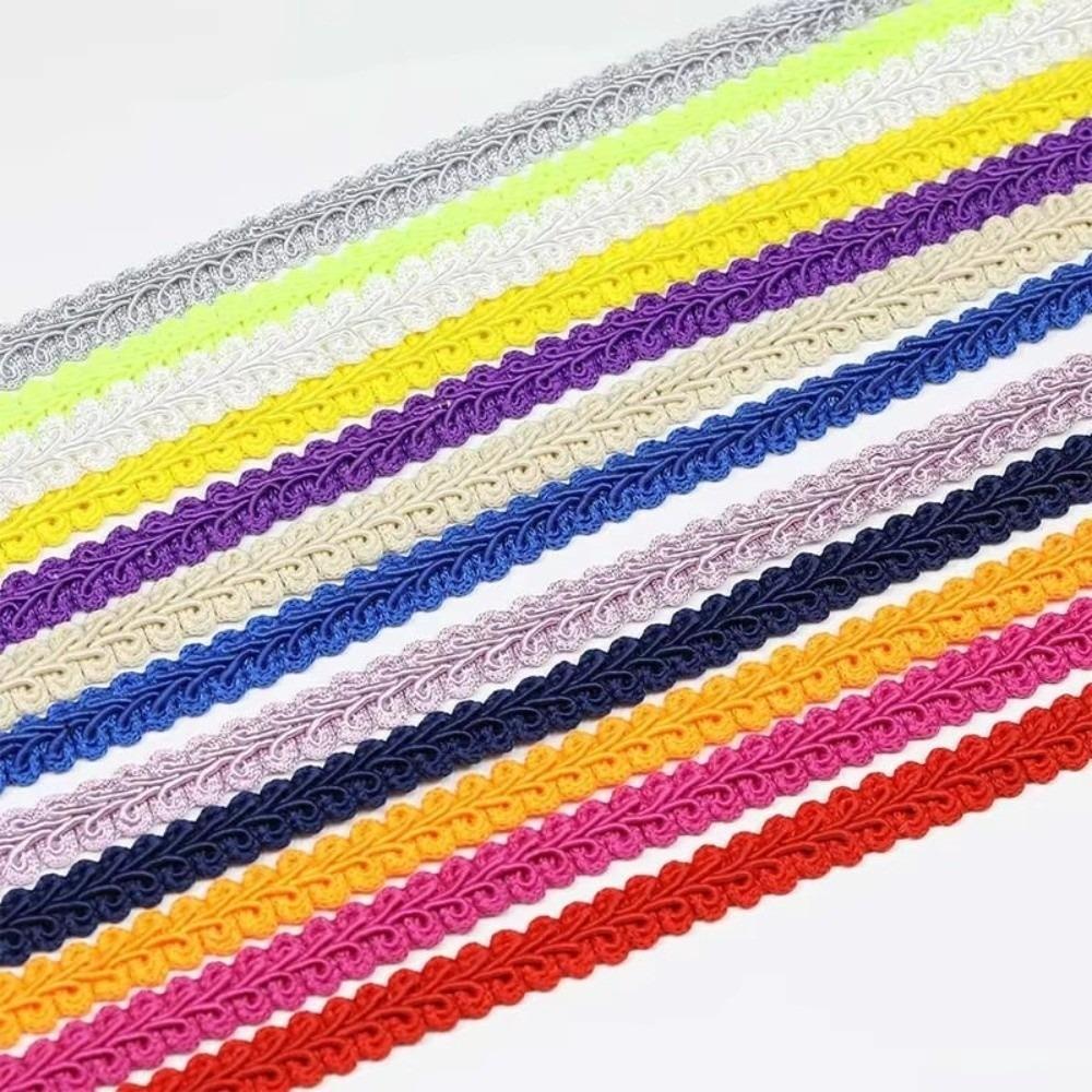 40M Length 1.2cm Wide Bright Hue Lace Trim Color Herringbone Woven Trim Lampshade Ornament