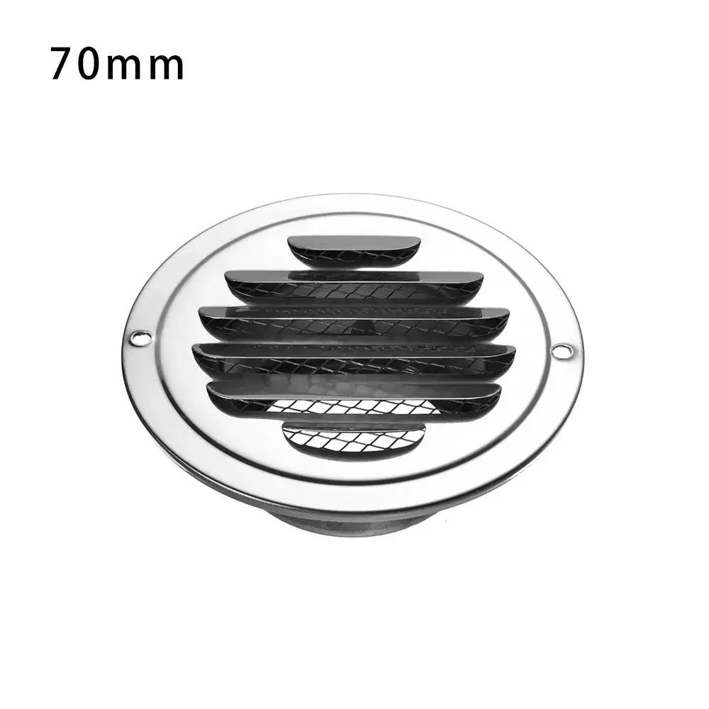 Außenwand-Lüftungsgitter aus Edelstahl Rundes Kanal-Lüftungsgitter 70/80/100/120/150/160mm Heim-Büro-Lüftung