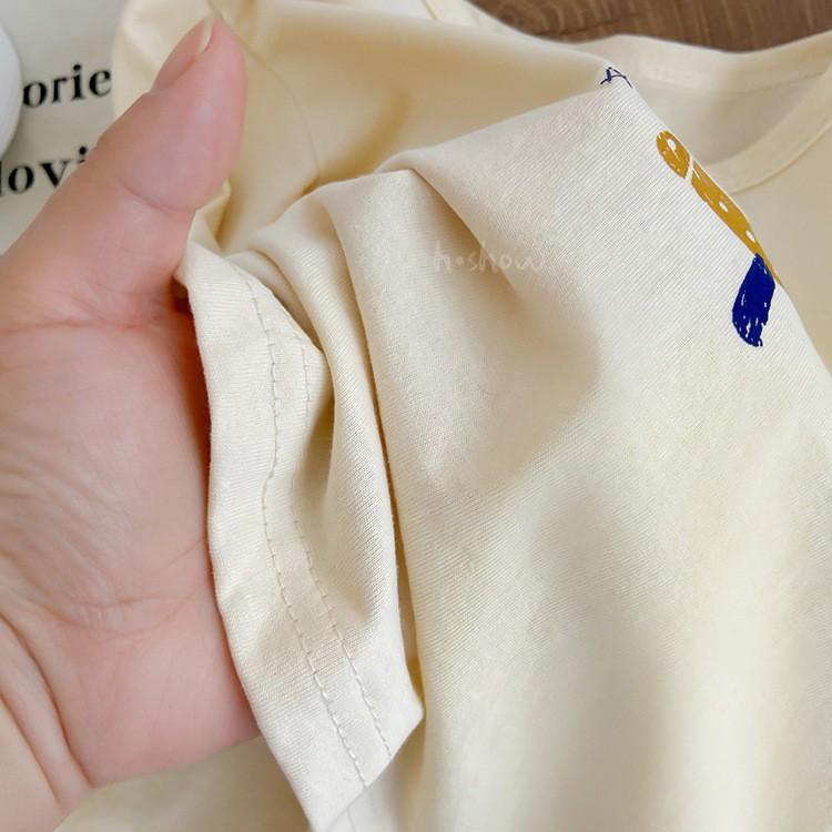 İlkbahar Sonbahar Erkek Kız Bebek Baskı uzun kollu tişört Moda Çocuk Gevşek T Gömlek Yürümeye Başlayan Pamuk Rahat Tees Çocuk Giysileri