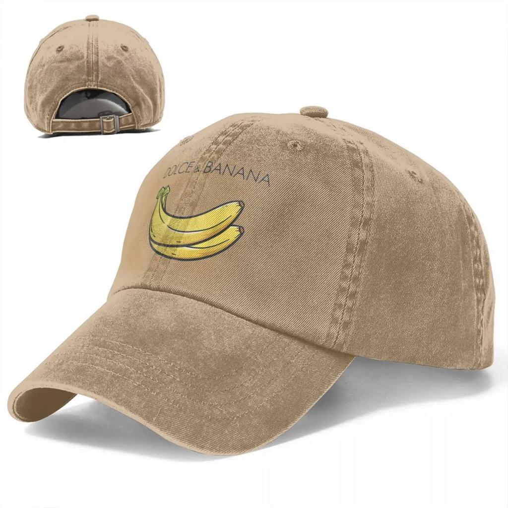 Dolce And Banana Funny Merch Unisex-Stil Baseballkappe Distressed Denim Washed Hats Cap Lässige Outdoor-Sommer-Kopfbedeckung