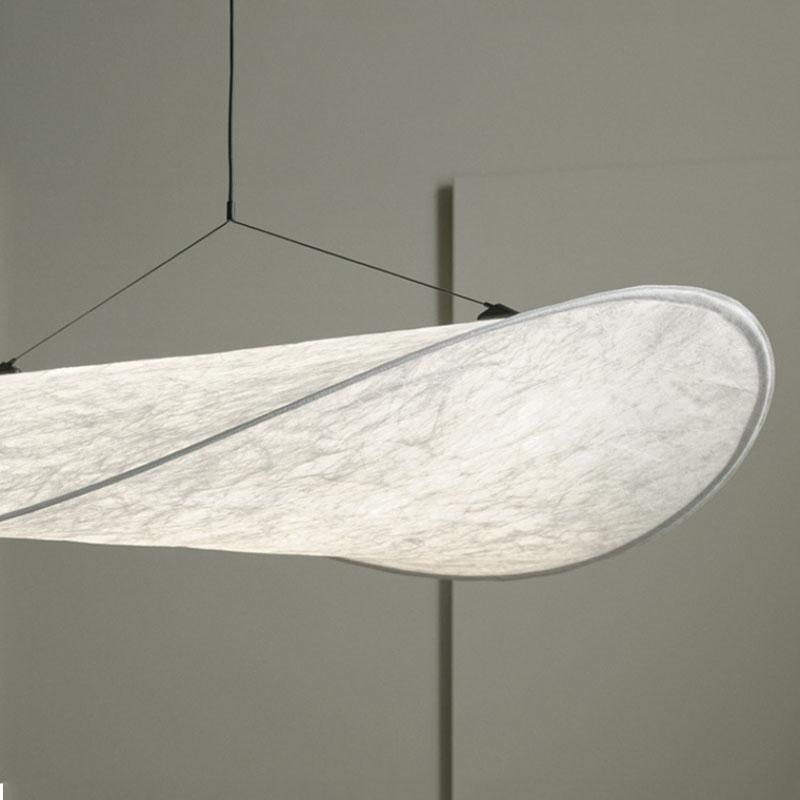 Modern Vertigo Chandelier LED Silk Fabric Pendant Lamp for Living Room Home Decor Nordic Lighting Tense Hanging Light Lampara