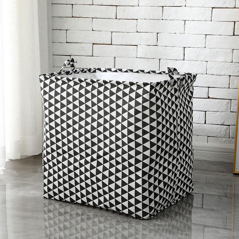 Extra Large Cotton Linen Home Debris Storage Bag Fresh Printed Pattern Clothes Dustproof Organizer Dormitory Quilt Finishing Bag