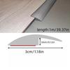 1PC 1m/39.37inch Carpet To Tile Floor Transition Strip Wear-resistant Cuttable Edging Trim Strip PVC Self Adhesive Threshold