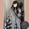 Women's Petite Mid-Length Thickened Black Wool Coat – Versatile, High-End Feel for Autumn & Winter