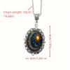 Pendant Charming Sun and Moon, Pattern, Vintage Romantic Jewelry Necklace