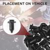 TUCKBOLD Honda Pilot 2003-2015 Car Front Fender Skirt Clip Durable No.91503SZ5003 | Bumper Push Type Plastic Retainer Rivets Black 20pcs