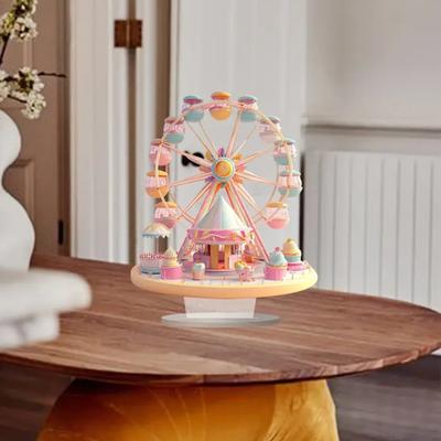 Sobremesa Roda Gigante Enfeite 2D Plano Decoração Acrílica com Base Não-3D Desktop