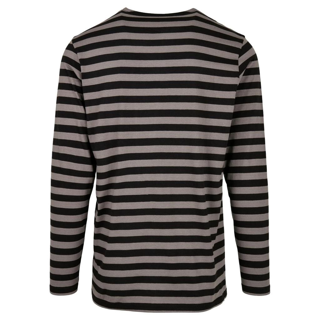 Urban Classics Mens Striped Regular Long-Sleeved T-Shirt
