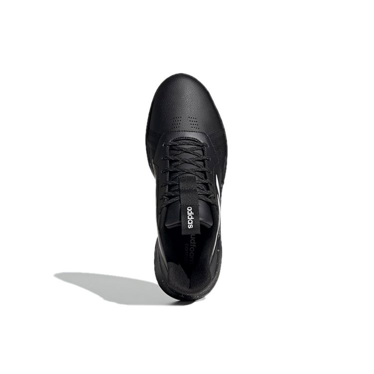 adidas Runthegame Leather Minimalist Versatile Durable Non-Slip Shock Absorbing Low-Top Retro Basketball Shoes Men Sneaker Black EE9656